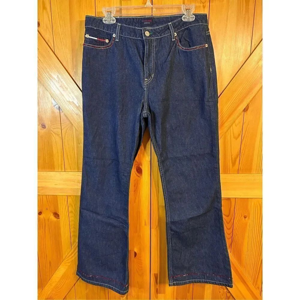 Vintage Tommy Hilfiger Sassy Hipster Flare Jeans Size 13/30 Y2K 2000 (4607)